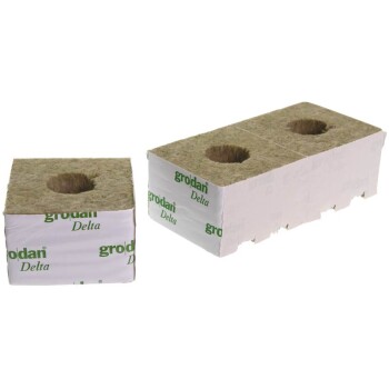 Grodan blocs de laine de roche gros trou 10 X 10 X 6,5cm...
