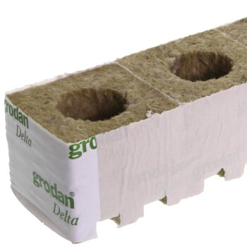 Grodan cube de laine de roche gros trou 7,5x7,5x6,5cm 384 pièces carton