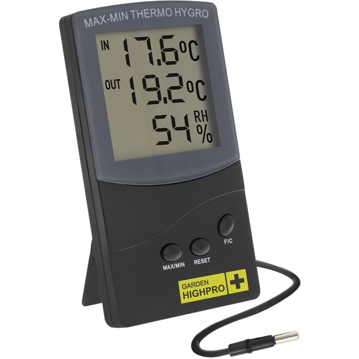 GHP Indoor Thermomètre & hygromètre digital avec capteur externe 1,5m