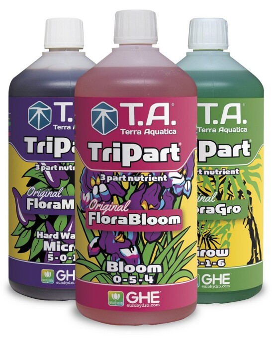 Terra Aquatica TriPart Set eau dure 1L, 5L, 10L (Flora Series)