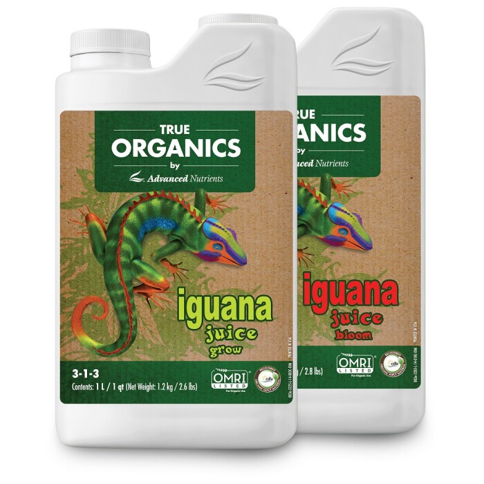 Kit Advanced Nutrients True Organics Iguana Juice Grow & Bloom 1L, 4L, 10L