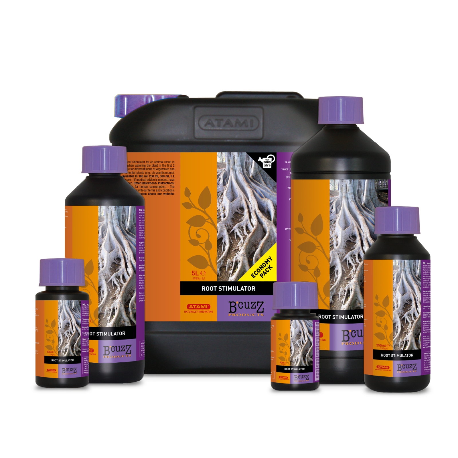 Stimulateur Racines Rootbastic Atami - 0,25 L, Pour Hydroponie, Terre Et Coco, NPK 4-14-4